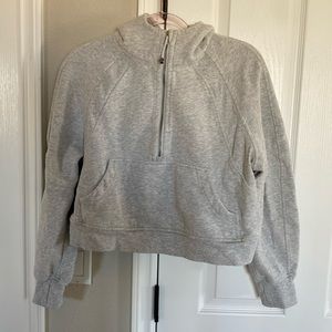Lululemon heather grey 1/2 scuba hoodie M/L